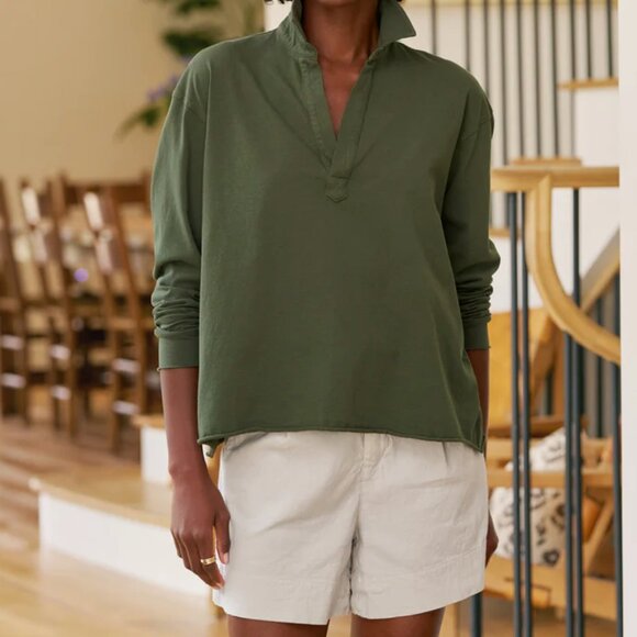 Frank & Eileen NWOT Jersey Patrick popover henley green - xs - Picture 1 of 9
